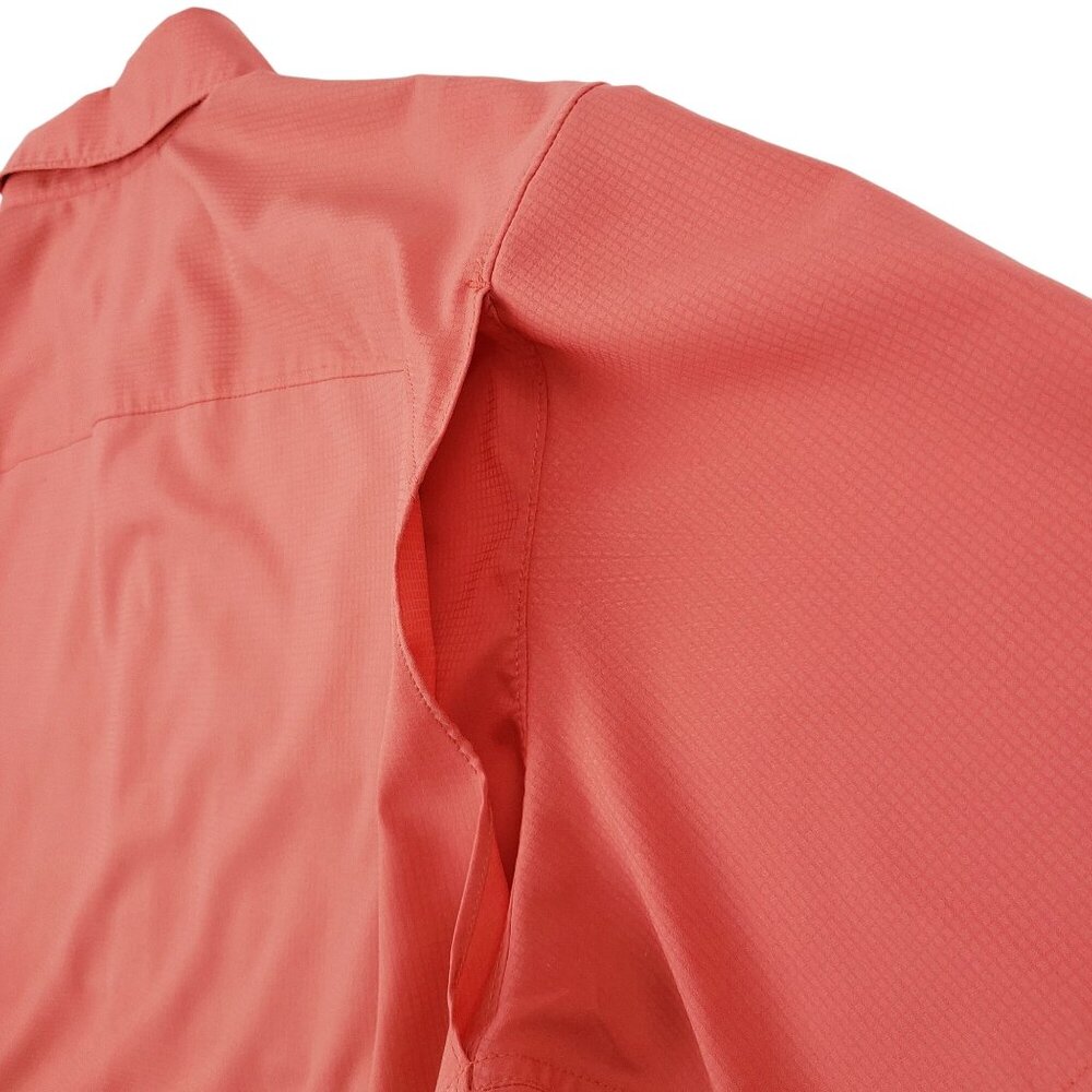 Columbia Men Shirt Size XL Omni Shade Short Sleeve Vented Red Fishing Button Up - Picture 3 of 7